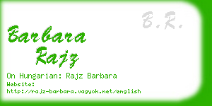 barbara rajz business card